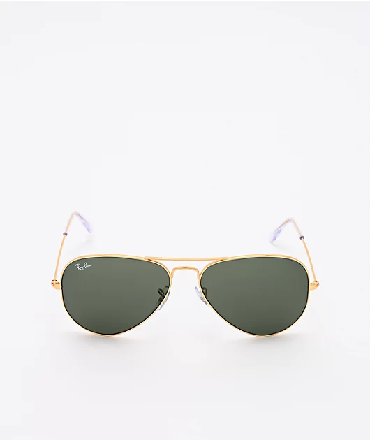 Ray-Ban Aviator Gold & Grey Green Sunglasses
