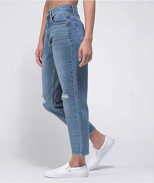 63200-unionbay-madonna-blue-destructed-mom-jeans-3.webp Unionbay Madonna Blue Destructed Mom Jeans
