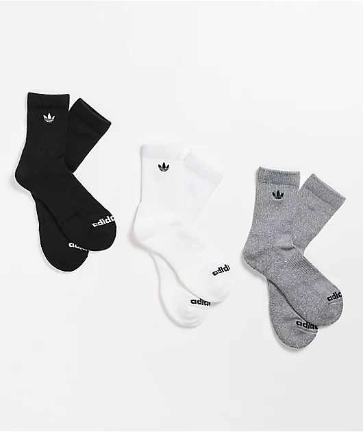 63316-adidas-trefoil-3-pack-mid-crew-socks-1.webp adidas Trefoil 3 Pack Mid Crew Socks
