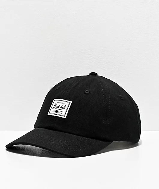 63381-herschel-supply-co.-sylas-black-strapback-hat-1.webp Herschel Supply Co. Sylas Black Strapback Hat