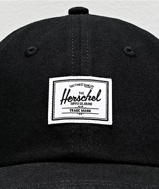 63381-herschel-supply-co.-sylas-black-strapback-hat-2.webp Herschel Supply Co. Sylas Black Strapback Hat