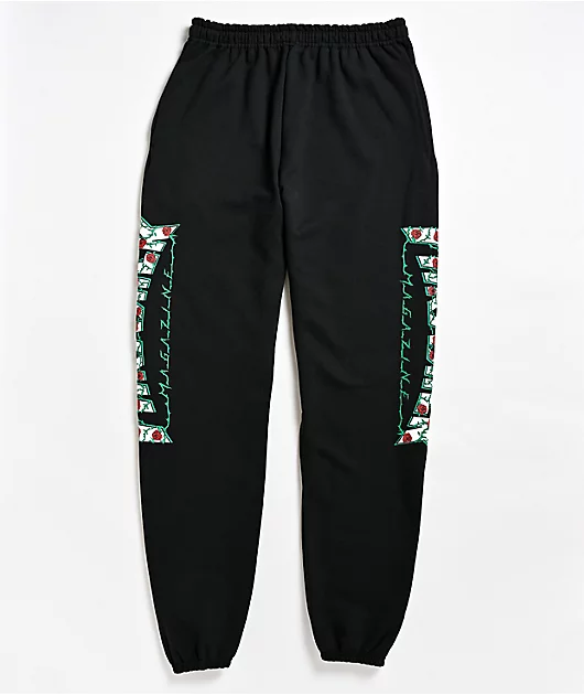 Thrasher Roses Black Sweatpants