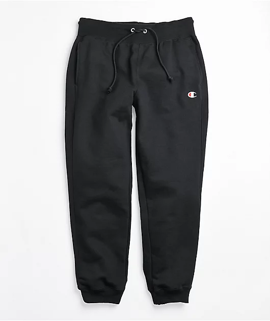 Champion Reverse Weave Black Jogger Sweatpants