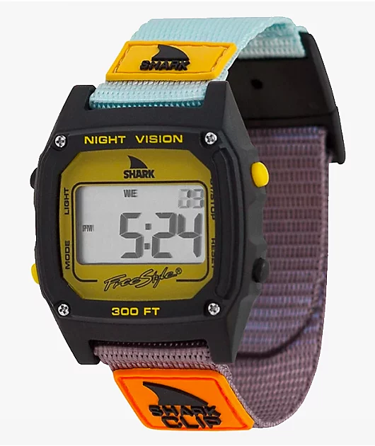 Freestyle Shark Classic Clip Turquoise, Black & Mustard Digital Watch