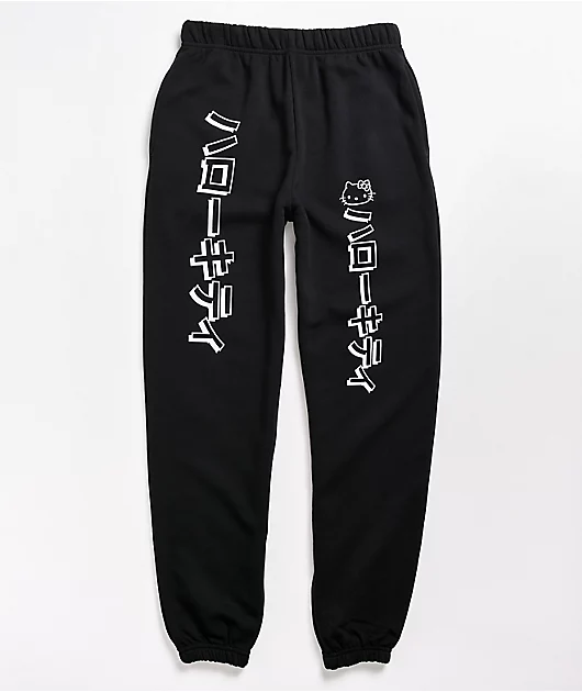 NGOrder x Hello Kitty Black Jogger Sweatpants