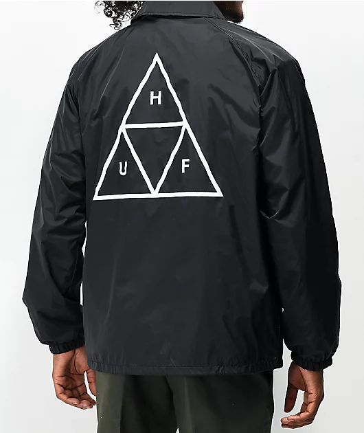 63992-huf-triple-triangle-black-coaches-jacket-1.webp HUF Triple Triangle Black Coaches Jacket