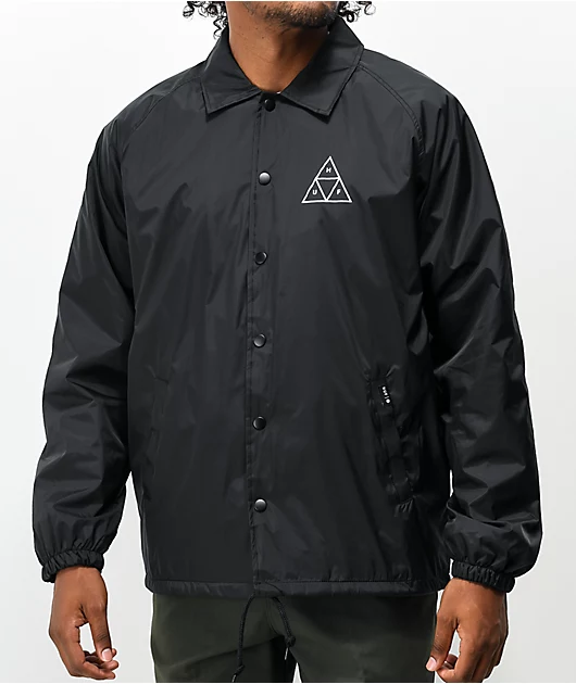 63992-huf-triple-triangle-black-coaches-jacket-2.webp HUF Triple Triangle Black Coaches Jacket