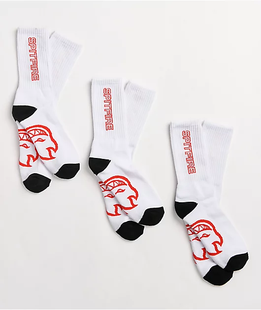 Spitfire Classic '87 3 Pack Crew Socks