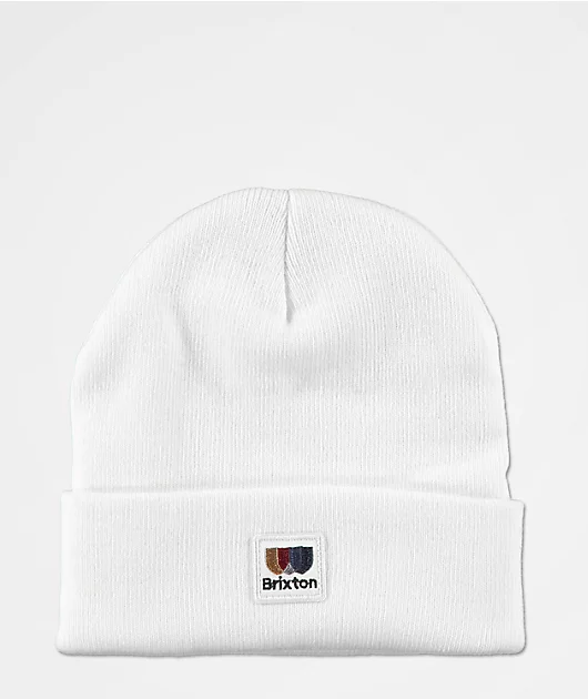 Brixton Alton White Beanie