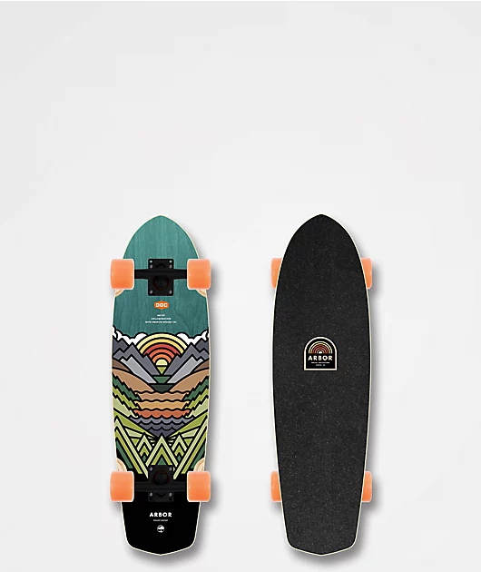 Arbor Pocket Rocket Artist 27\" Cruiser Skateboard Complete