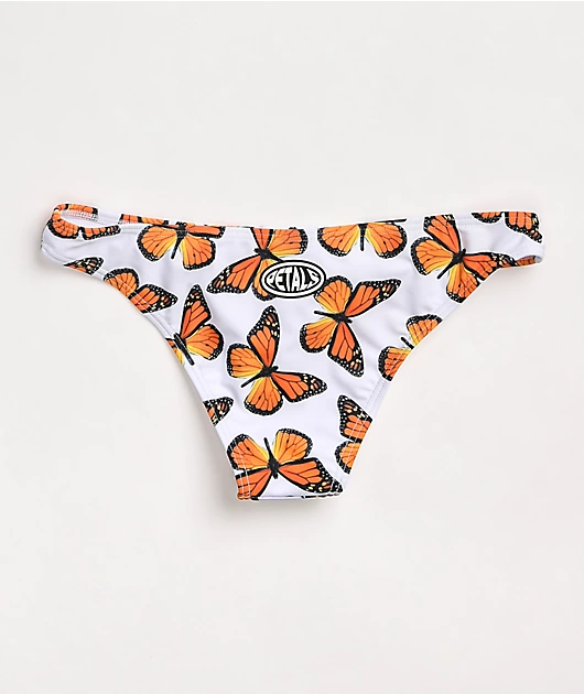 Petals by Petals and Peacocks Butterfly Effect White Cheeky Bikini Bottom