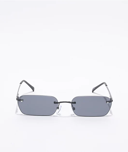 Black Mini Rectangle Sunglasses