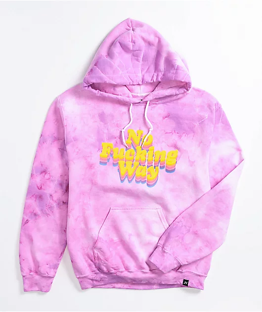 JV by Jac Vanek No F-ing Way Purple Tie Dye Hoodie