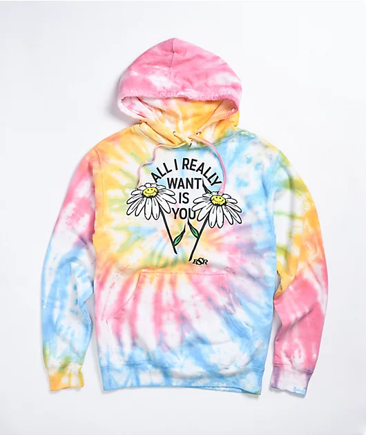 By Samii Ryan All I Want Multicolor Tie Dye Hoodie