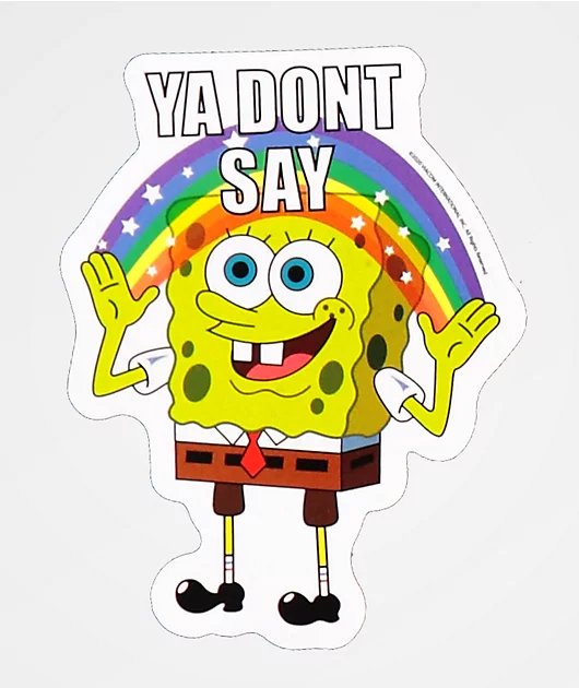 PSD x SpongeBob SquarePants Nobody Cares Sticker