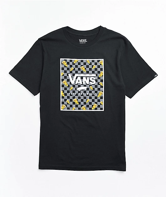 Vans Kids Pizza Print Box Black T-Shirt