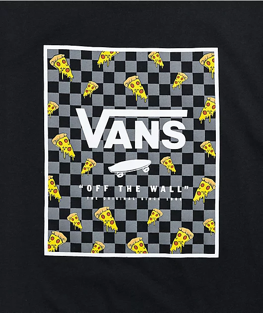 Vans Kids Pizza Print Box Black T-Shirt