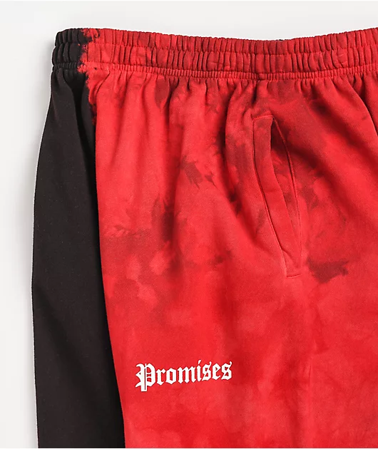 65904-broken-promises-split-dye-red-black-sweatpants-3.webp Broken Promises Split Dye Red & Black Sweatpants