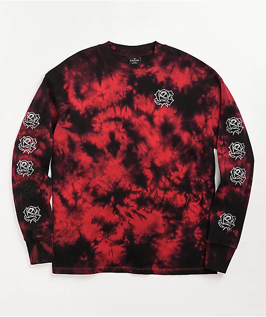 66150-empyre-velma-rose-black-red-tie-dye-long-sleeve-t-shirt-1.webp Empyre Velma Rose Black & Red Tie Dye Long Sleeve T-Shirt