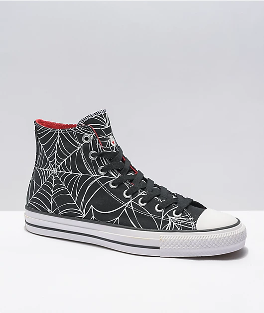 Converse Chuck Taylor All Star Pro Spiderweb Black & White High Top Skate Shoes