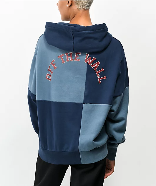 Vans Academy Check Blue Colorblock Hoodie