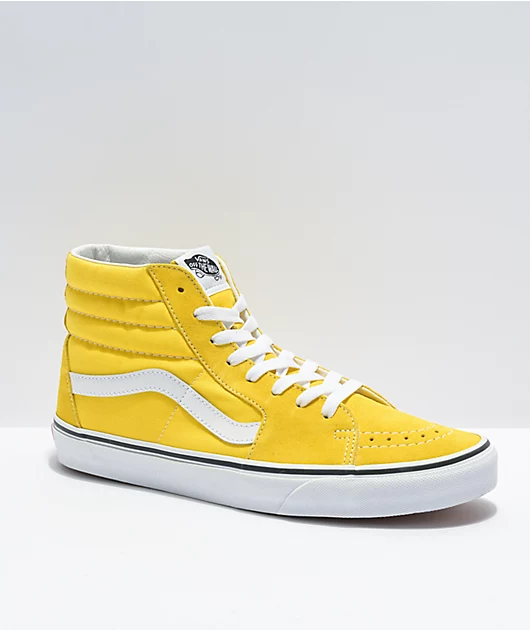Vans Sk8-Hi Cyber Yellow & White Skate Shoes