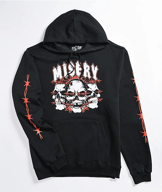 Misery Worldwide Triple RIP Black Hoodie