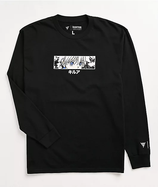 Hypland x Hunter x Hunter Killua Eye Black Long Sleeve T-Shirt