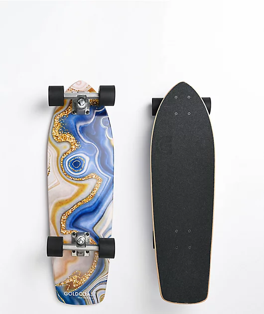 Gold Coast Geode 28\" Cruiser Skateboard Complete