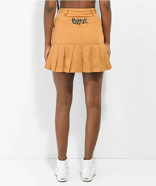 Daisy Street x Bratz Pleated Brown Skirt