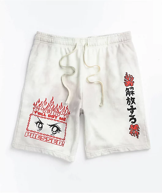 Vitriol Pressed Grey Tie Dye Sweat Shorts