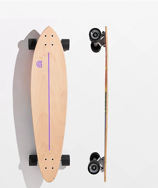 Gold Coast Rainbow Wrap 37\" Pintail Longboard Complete