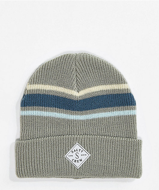 67304-salty-crew-tippet-heather-stone-stripe-beanie-1.jpg Salty Crew Tippet Heather Stone Stripe Beanie