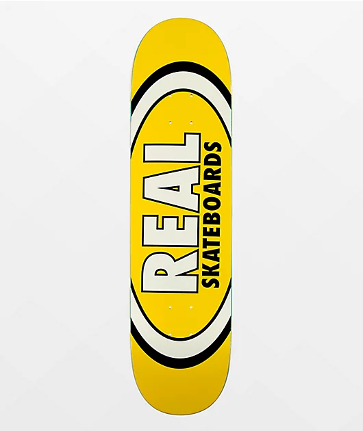 Real Classic Oval 8.06\" Yellow Skateboard Deck