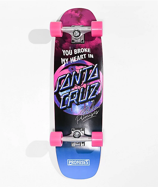Broken Promises x Santa Cruz Broke My Heart 29\" Cruiser Skateboard Complete