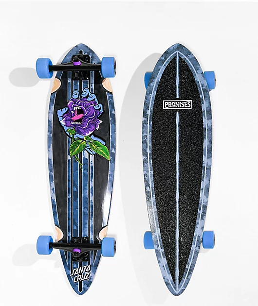 Broken Promises x Santa Cruz Screaming Thornless 33\" Pintail Longboard Complete