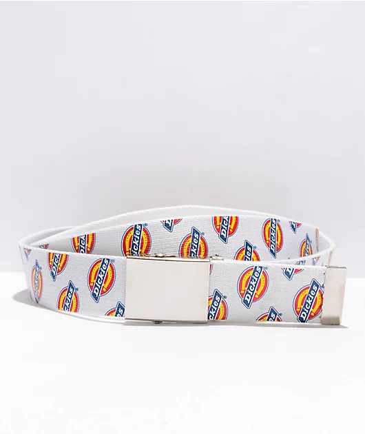 Dickies All Over Print White Web Belt