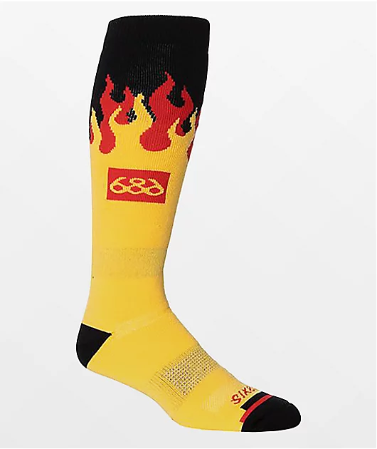 686 Flame 2 Pack Snowboard Socks
