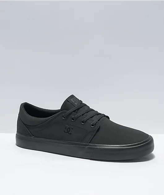 DC Trase TX Black Skate Shoes