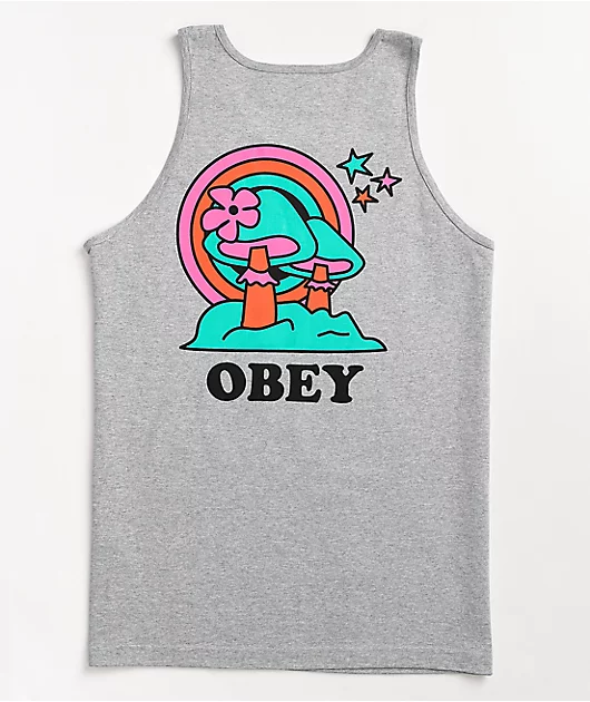 Obey Happy Land Heather Grey Tank Top