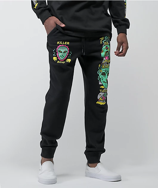 Killer Acid No Bad Trips Black Jogger Sweatpants