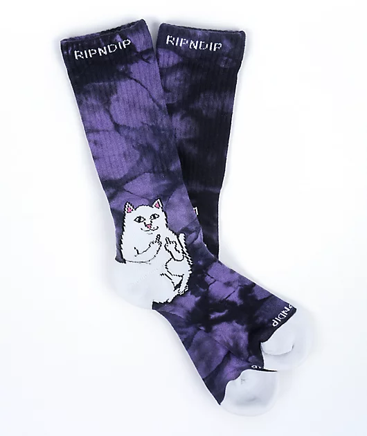68543-ripndip-lord-nermal-purple-lightning-crew-socks-1.webp RIPNDIP Lord Nermal Purple Lightning Crew Socks