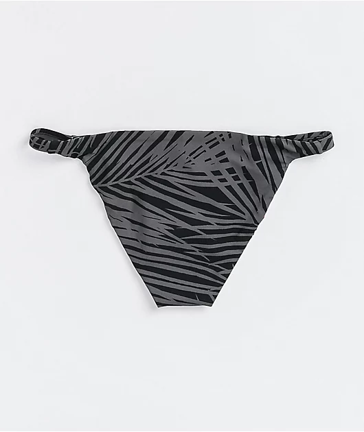 Kikirio Side Tab Palm Print Cheeky Bikini Bottom