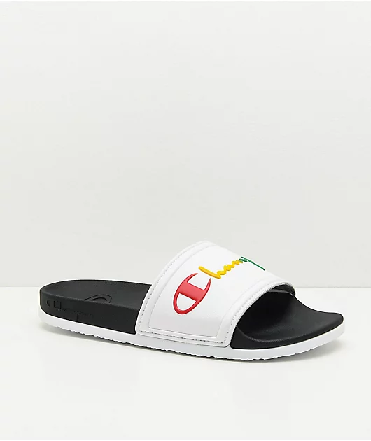68750-champion-ipo-squish-white-rainbow-slide-sandals-1.webp Champion IPO Squish White & Rainbow Slide Sandals