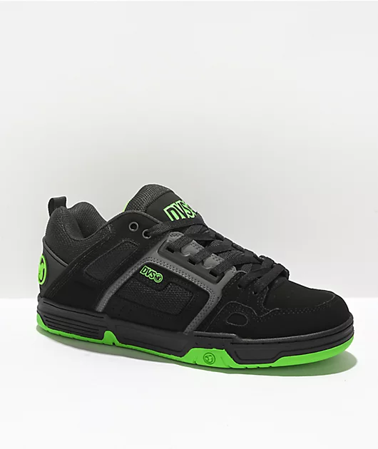 DVS Comanche Black, Charcoal, & Lime Skate Shoes