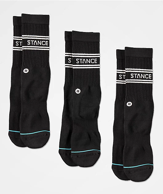68956-stance-basic-black-3-pack-crew-socks-1.webp Stance Basic Black 3 Pack Crew Socks