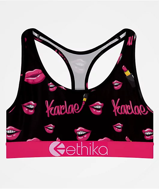 Ethika x Karlae Lipstick Queen Black Sports Bra