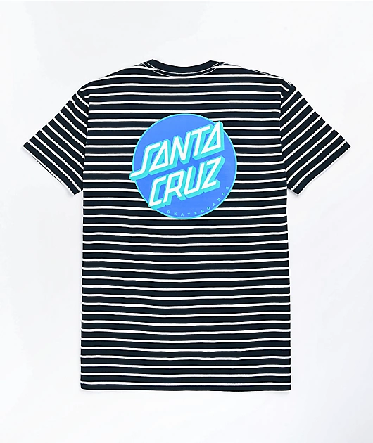 Santa Cruz Other Dot Navy & White Stripe T-Shirt