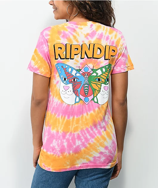 70445-ripndip-butterface-orange-pink-tie-dye-t-shirt-1.webp RIPNDIP Butterface Orange & Pink Tie Dye T-Shirt
