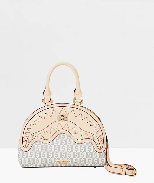 Sprayground Rose Money White & Grey Handbag